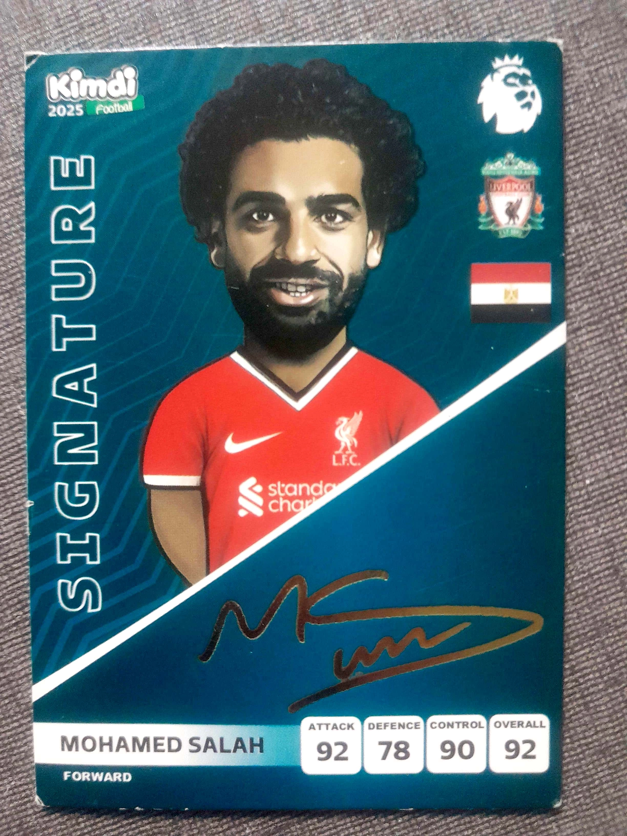 کارت کیمدی امضا محمد صلاح لیورپول