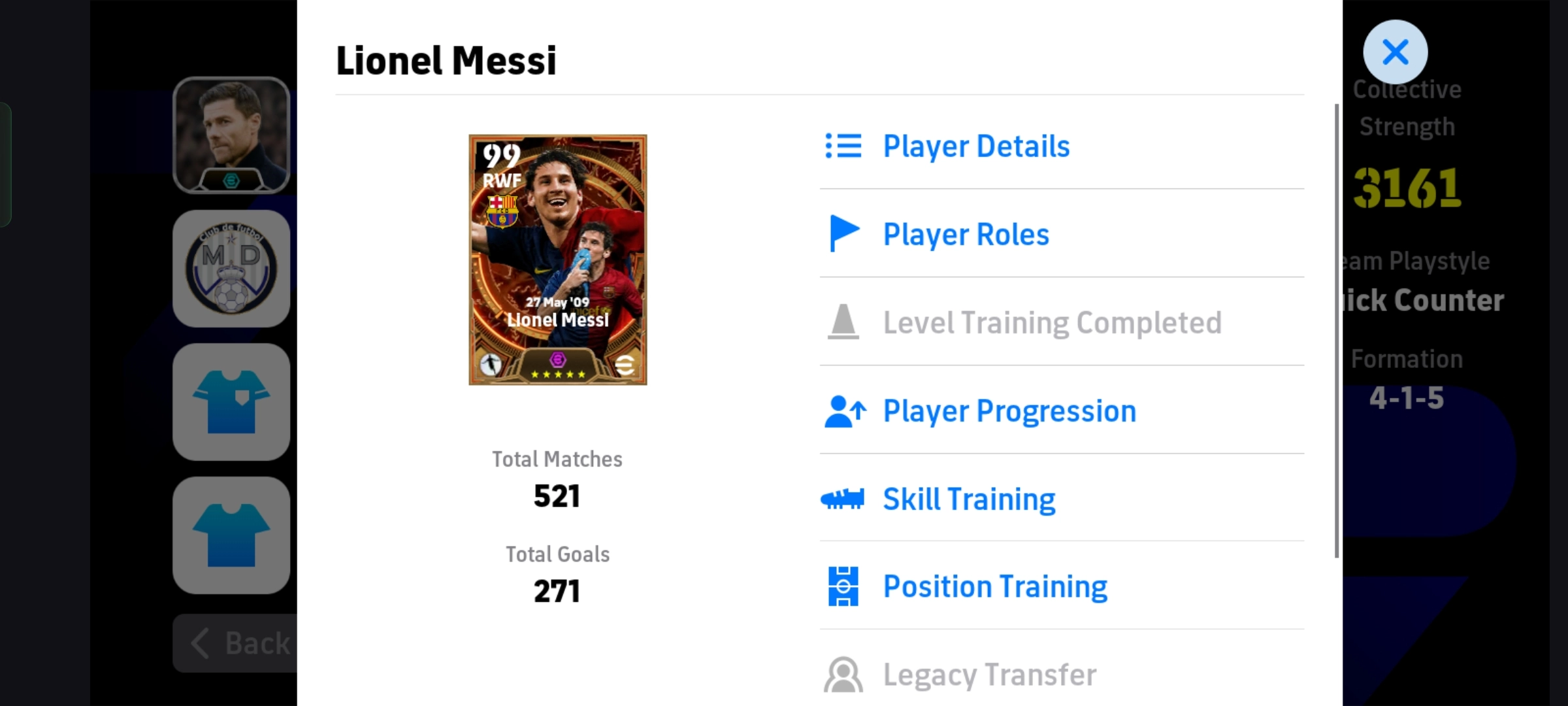 اکانت فوتبال موبایل efootball اورال 3161