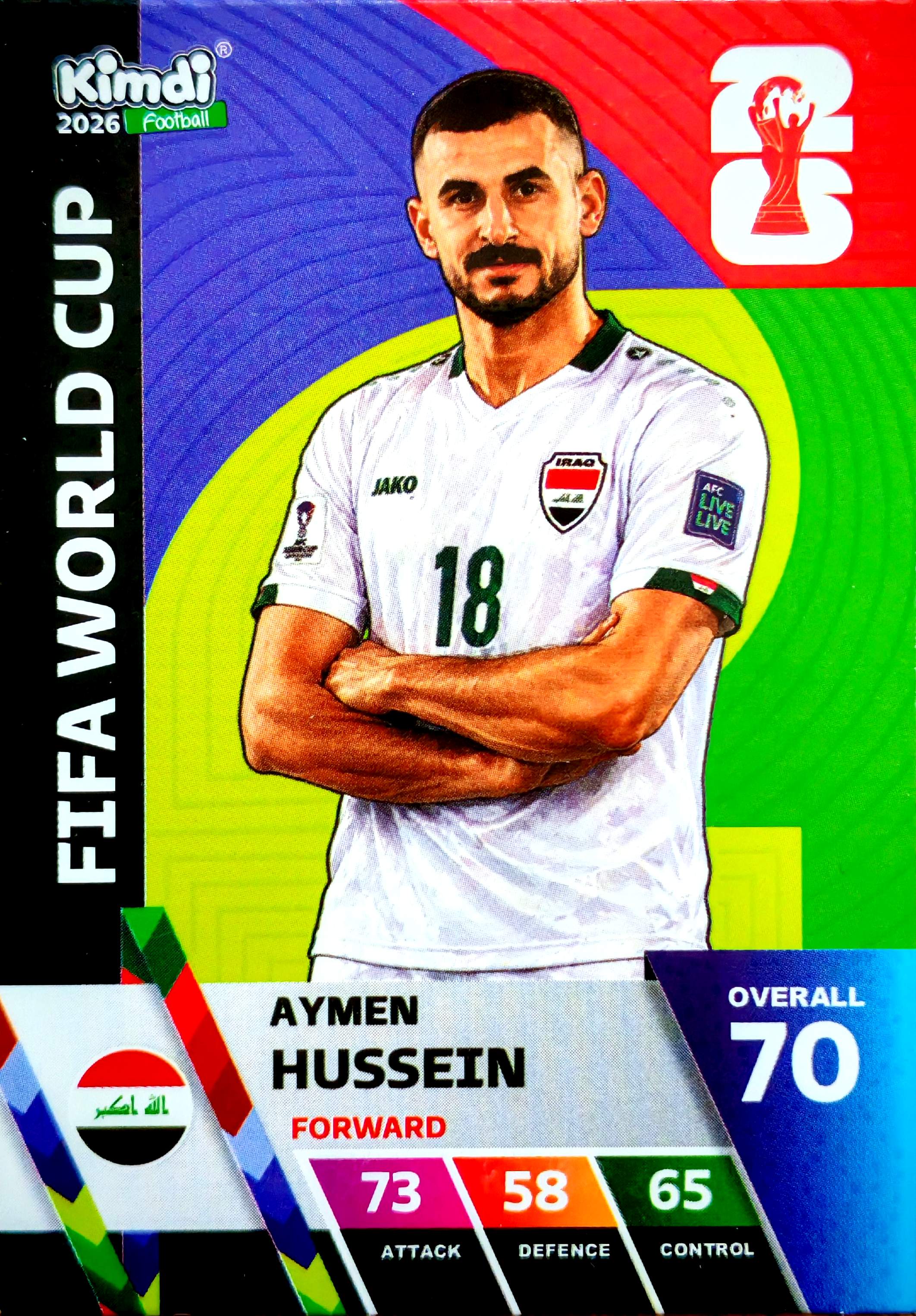 کارت کیمدی جام جهانی آیمن حسین عراق 2026